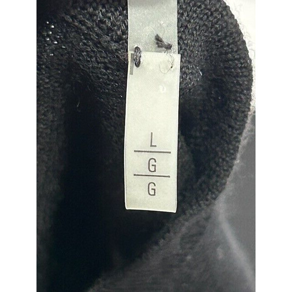 Elie Tahari Womens Cardigan Sweater Classic Button Down Merino Wool Black Large - Picture 4 of 8